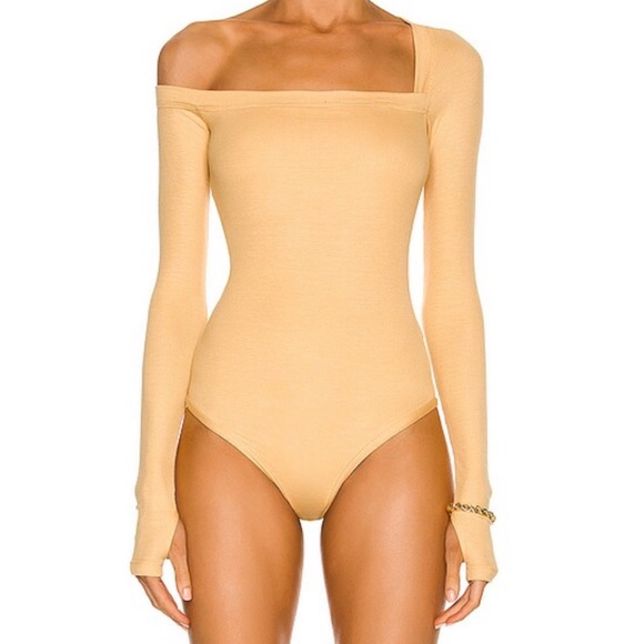 alix nyc hester bodysuit in butter - Picture 2 of 8